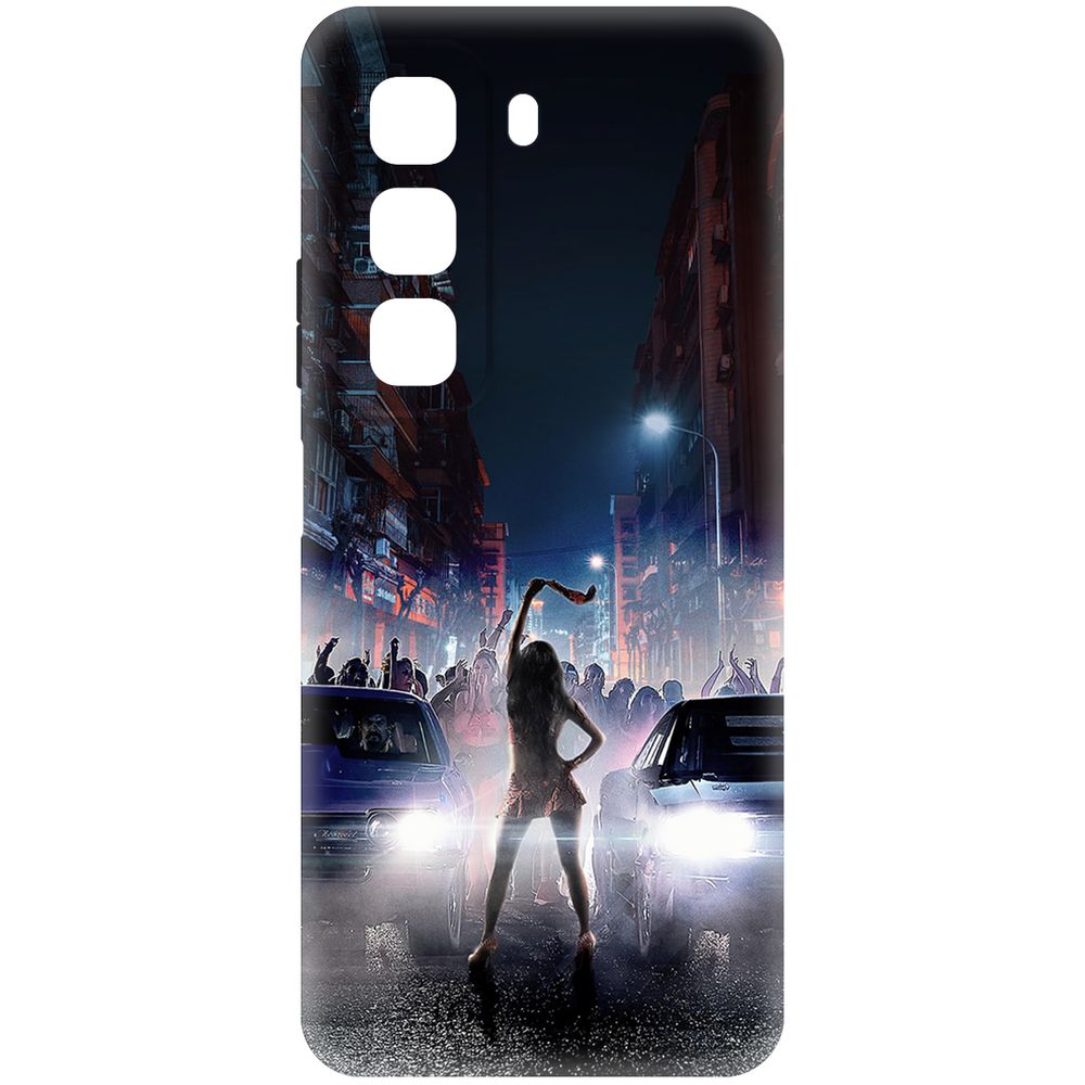

Чехол-накладка Krutoff Soft Case Форсаж. Стритрейсинг для INFINIX Hot 50 черный