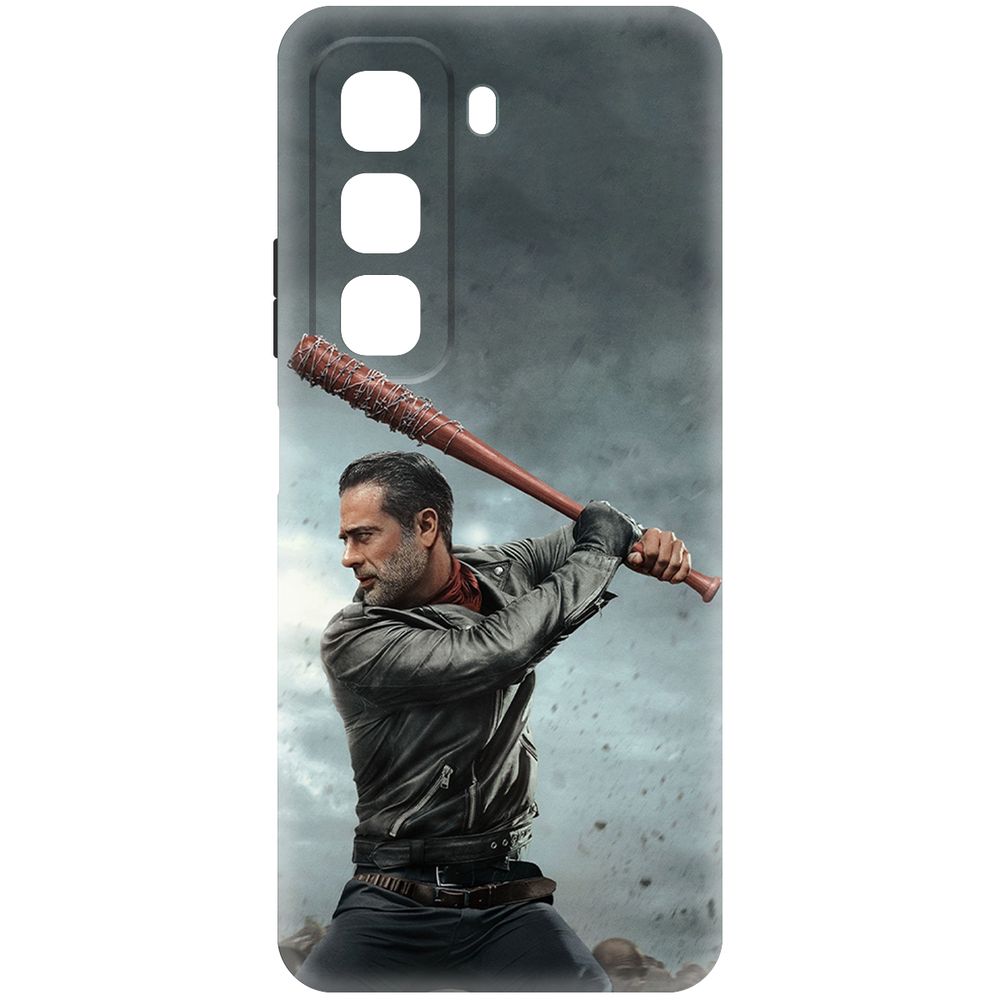 

Чехол-накладка Krutoff Soft Case Ходячие мертвецы. Ниган для INFINIX Hot 50 черный