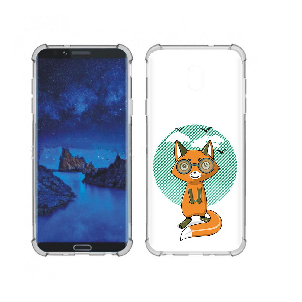 

Чехол MyPads Tocco для Samsung Galaxy J7 (2018) задумчивая лиса (PT226928.596.348), Прозрачный, Tocco