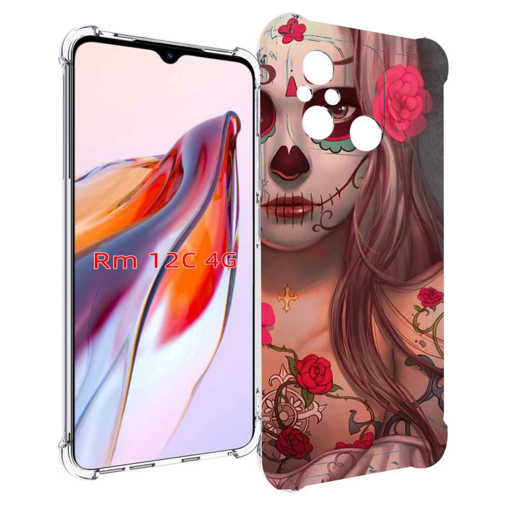 

Чехол MyPads девочка в рисунках для Xiaomi Redmi 12C / Poco C55, Tocco