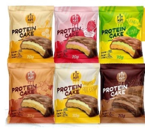 

Протеиновое печенье Fit Kit Protein Cake Ассорти №1, 6 шт по 70 г