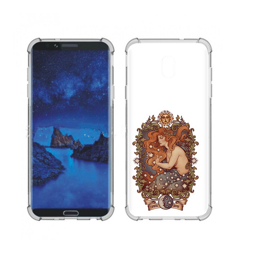 

Чехол MyPads Tocco для Samsung Galaxy J7 (2018) звездная девушка абстракция, Прозрачный, Tocco