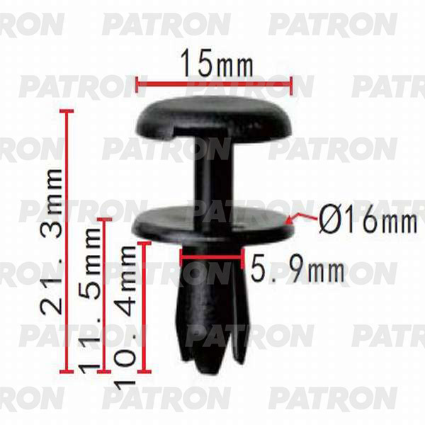 

Клипса Автомобильная PATRON P370213