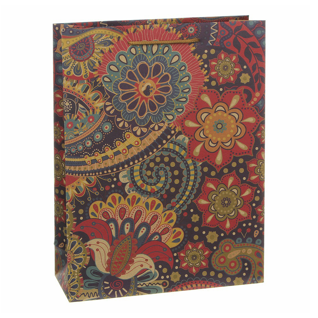 

Пакет подарочный бумажный 23,5 х 31,5 х 8,5 см в ассортименте, Разноцветный