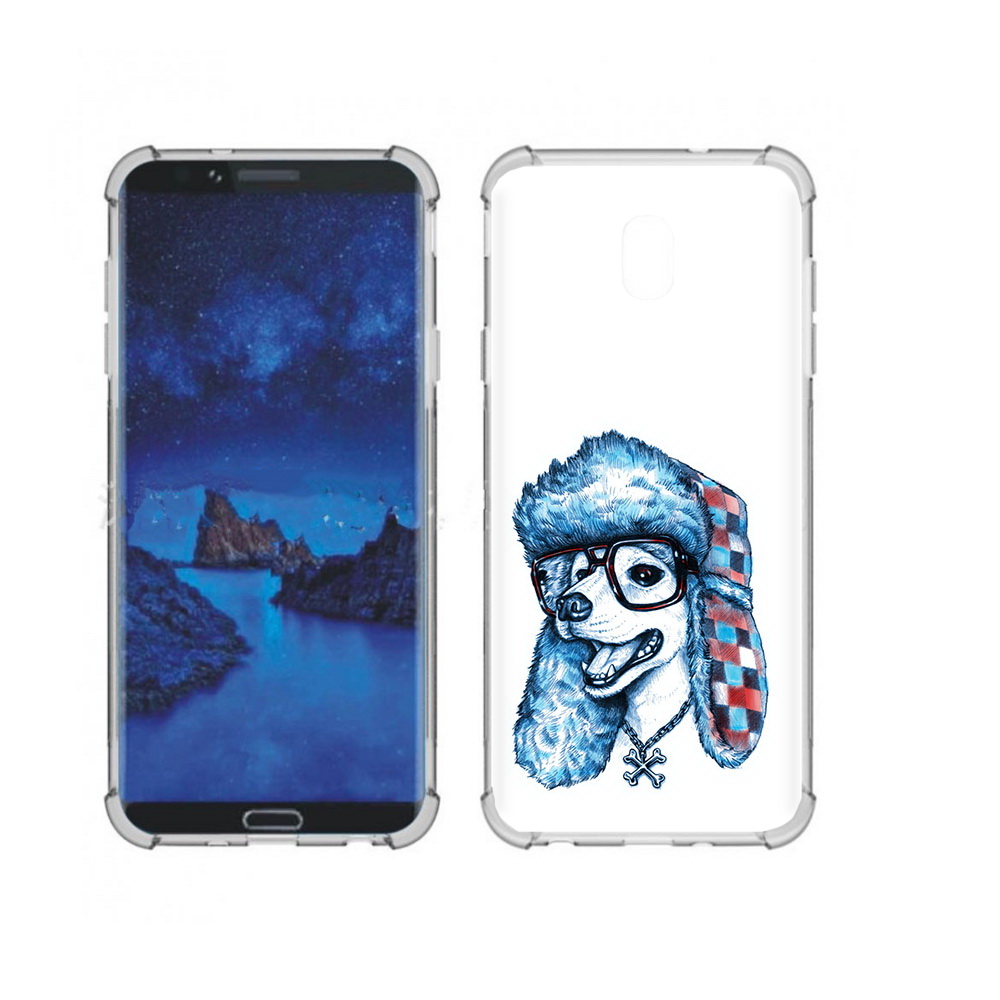 

Чехол MyPads Tocco для Samsung Galaxy J7 (2018) зимний пес (PT226928.596.362), Прозрачный, Tocco
