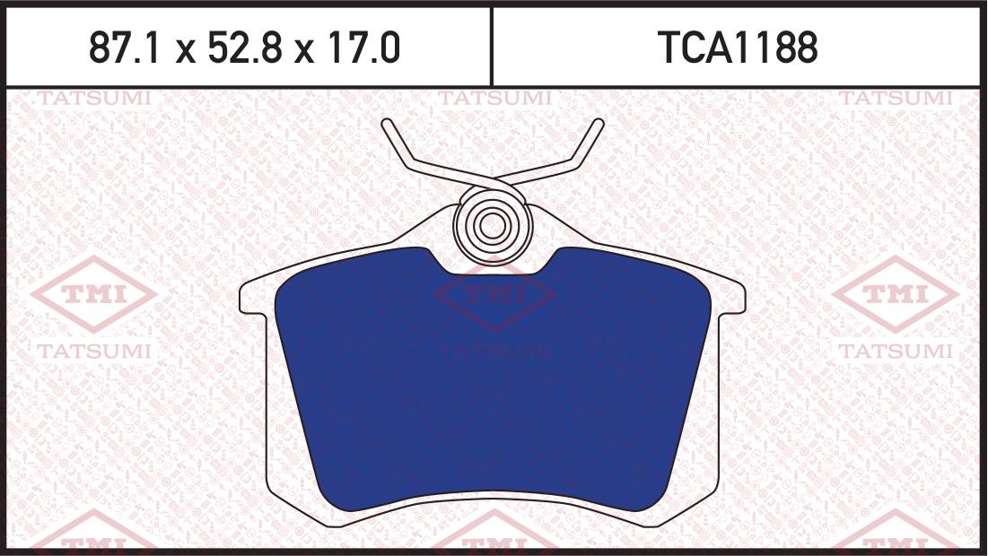 

Тормозные колодки Tatsumi задние для AUDI A3 96-/Volksagen Golf 92-/Skoda Octavia TCA1188