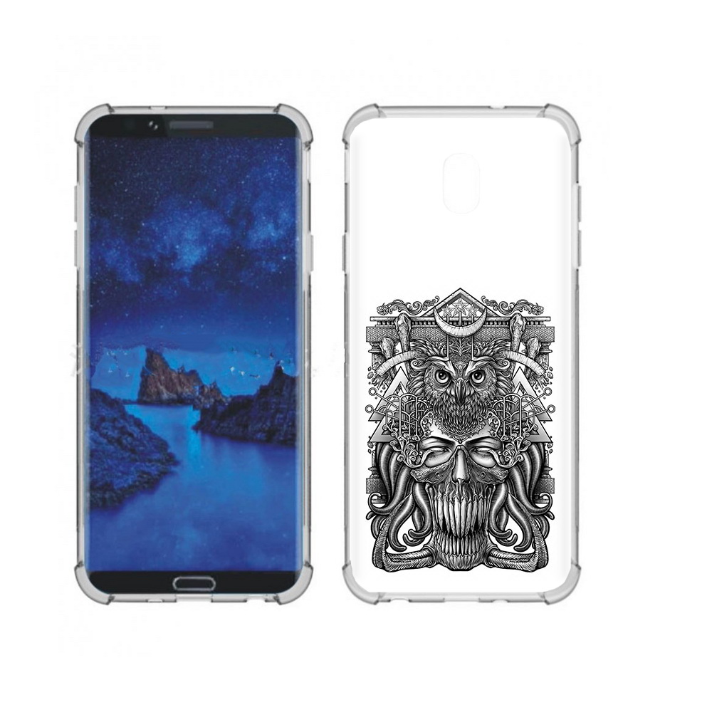 

Чехол MyPads Tocco для Samsung Galaxy J7 (2018) зубастая сова (PT226928.596.369), Прозрачный, Tocco