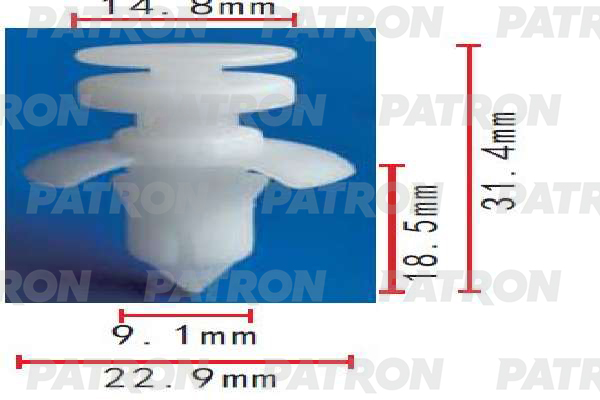 

Клипса Пластмассовая Fоrd Применяемость: Внутренняя Отделка PATRON p371760