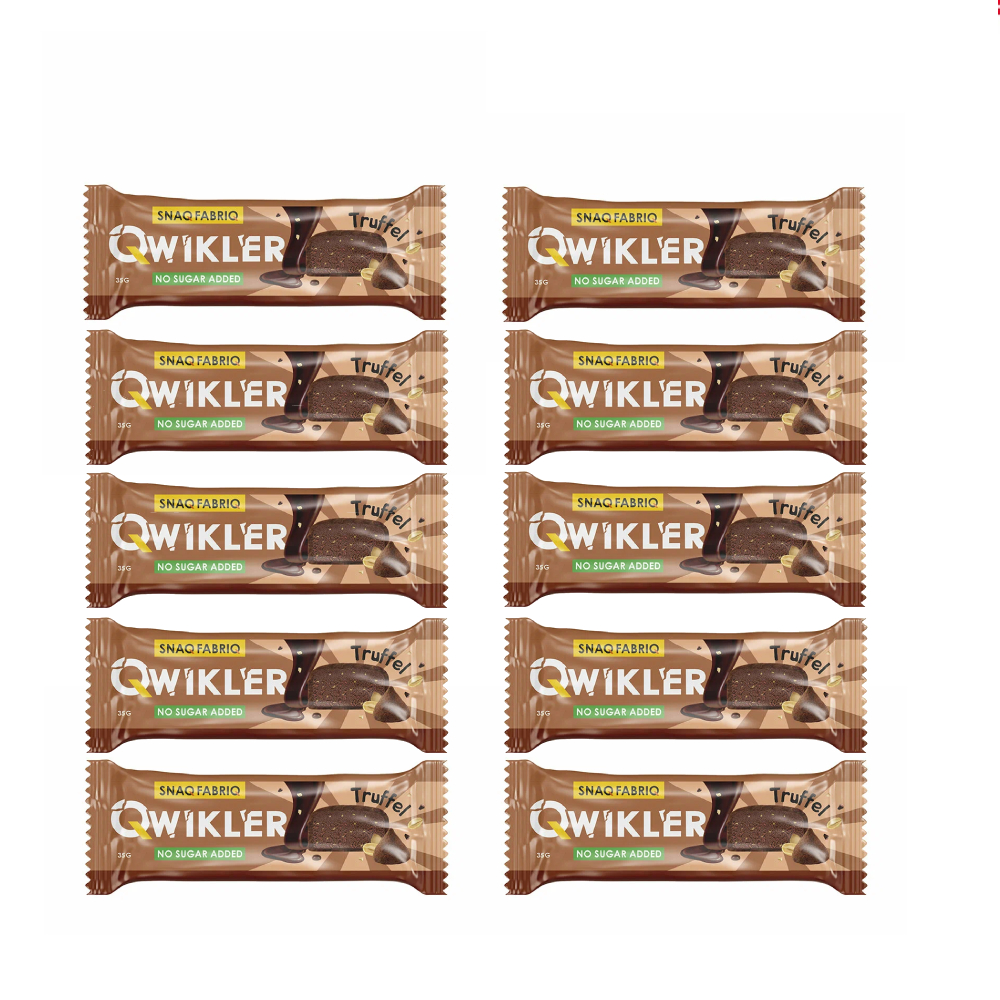 

Батончики без сахара Snaq Fabriq QWIKLER Truffel, 10 шт