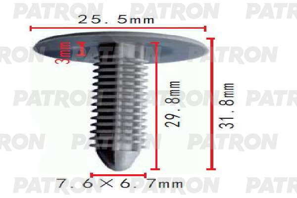 

Клипса Автомобильная PATRON P371933