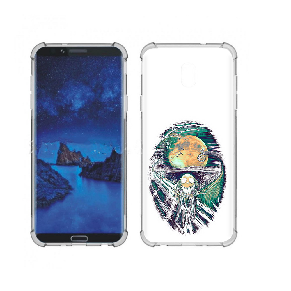 Чехол MyPads Tocco для Samsung Galaxy J7 (2018) зубастое существо абстракция