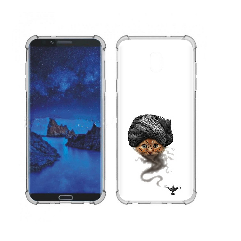 

Чехол MyPads Tocco для Samsung Galaxy J7 (2018) кот джин (PT226928.596.398), Прозрачный, Tocco