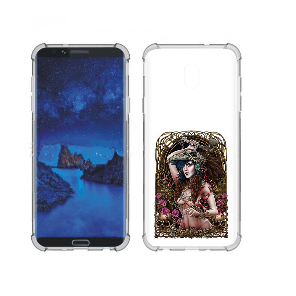 

Чехол MyPads Tocco для Samsung Galaxy J7 (2018) красивая девушка рисунок, Прозрачный, Tocco