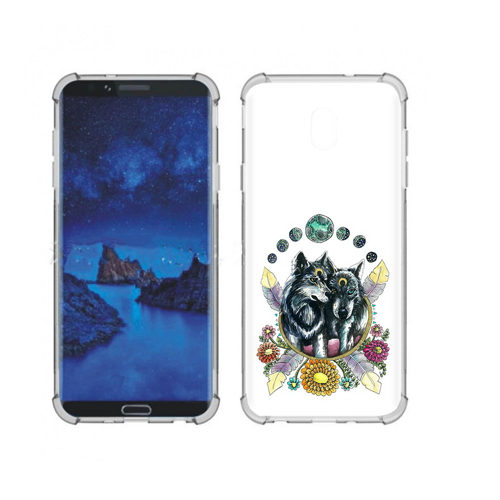 

Чехол MyPads Tocco для Samsung Galaxy J7 (2018) красивые волки абстракция, Прозрачный, Tocco