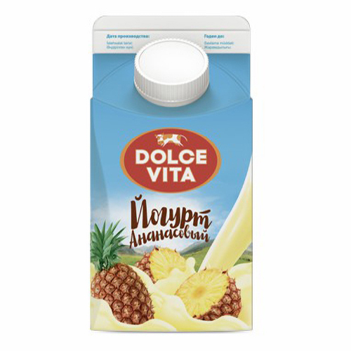 Йогурт питьевой Dolce Vita ананасовый 2,5% 450 г