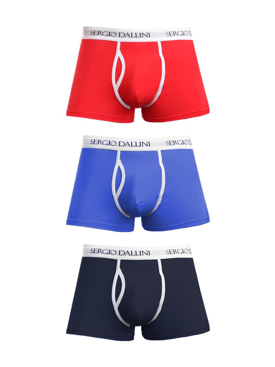 

Комплект трусов мужских Sergio Dallini SD941 красных; синих XXL, Красный;синий, SD941