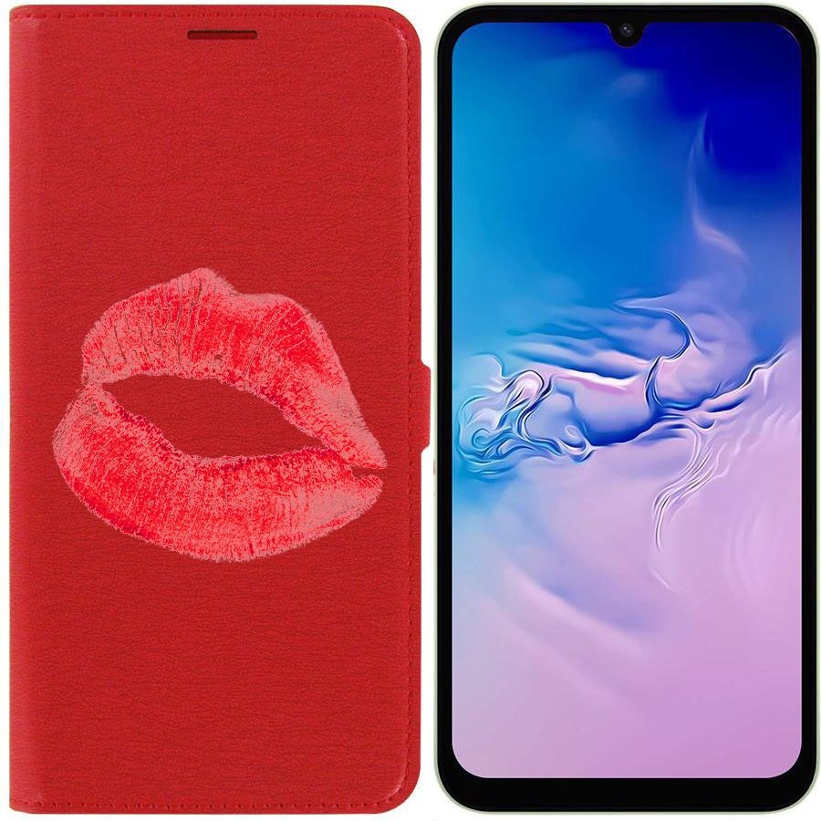 

Чехол-книжка Krutoff Eco Book для Samsung Galaxy A24 (A245) След помады (красный)