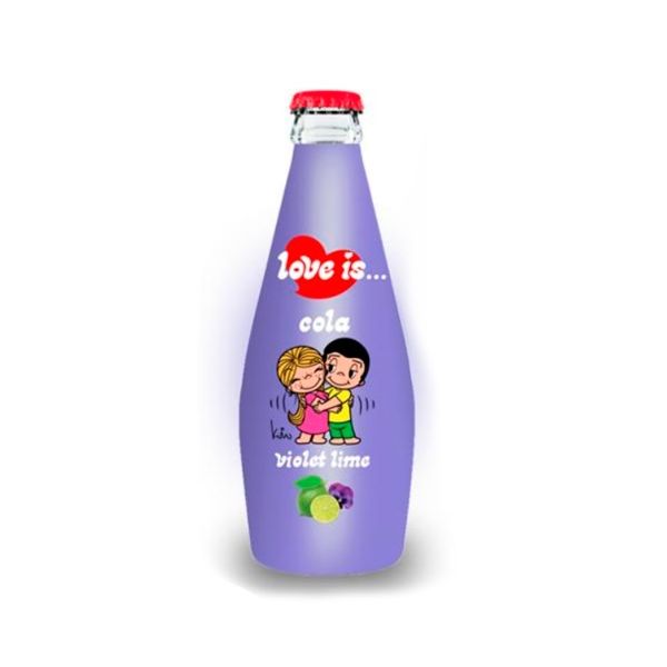 Газированный напиток Love is Cola violet-lime 0,33 л