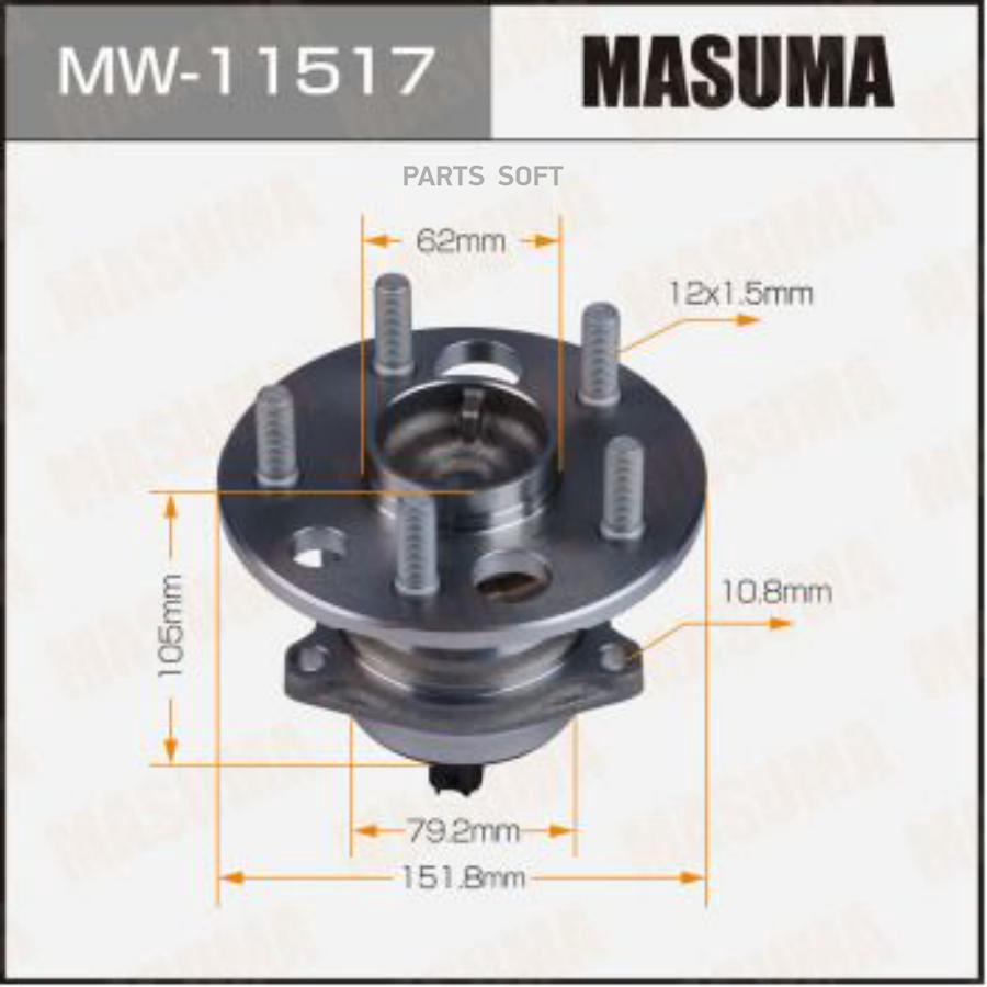 

Ступичный узел MASUMA rear GAIA, IPSUM / CXM10G, SXM10G (with ABS)
