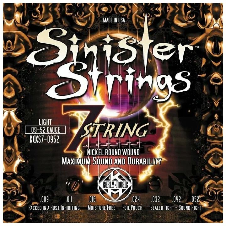 Струны для 7-ми струнной электрогитары Kerly Music KQXS7-0952 Sinister 7 Strings Nickel Pl