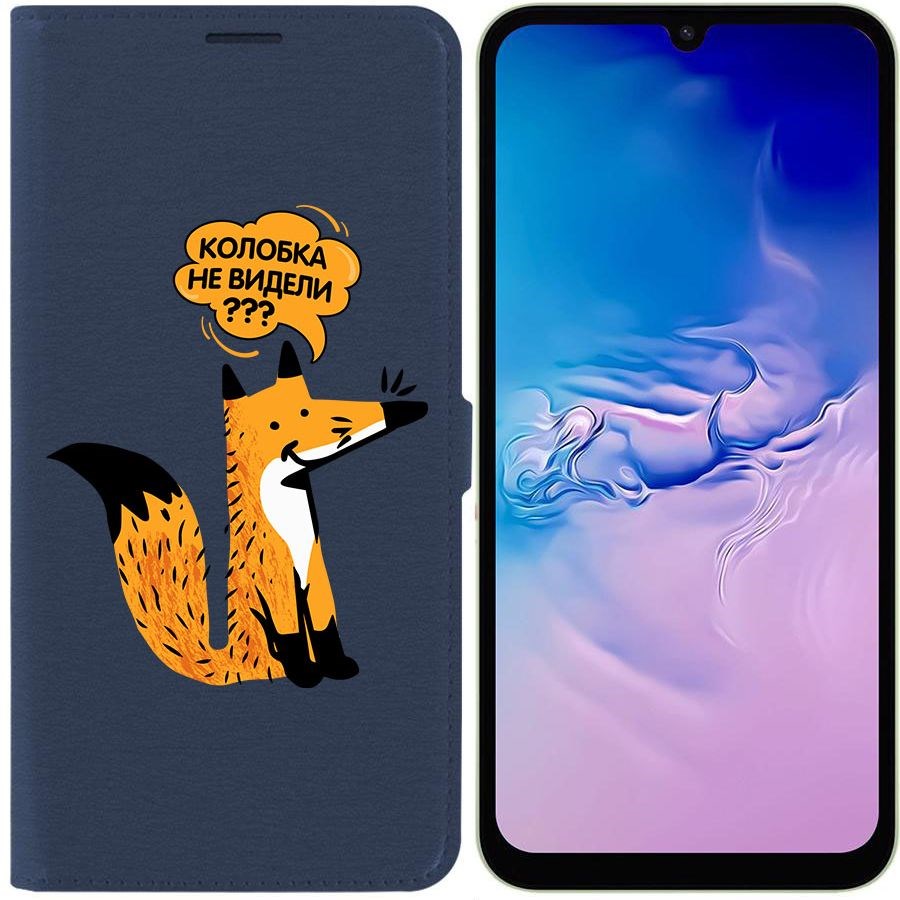 

Чехол-книжка Krutoff Eco Book для Samsung Galaxy A24 (A245) Лиса (синий)