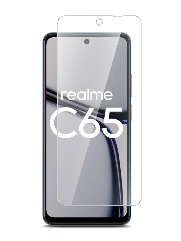 

Защитное стекло Brozo на Realme C65 гибридное прозрачное, Realme C65