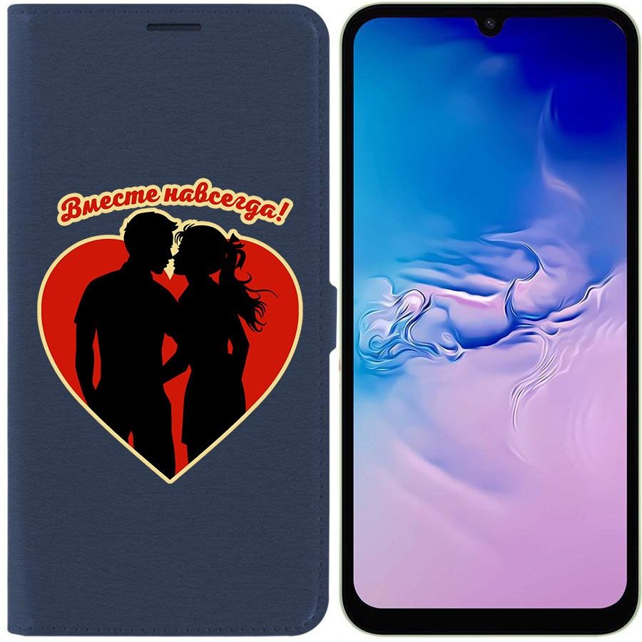 

Чехол-книжка Krutoff Eco Book для Samsung Galaxy A24 (A245) Вместе навсегда (синий)