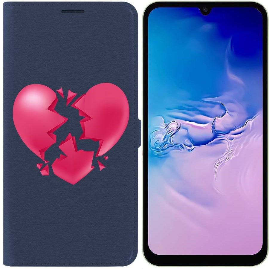 

Чехол-книжка Krutoff Eco Book для Samsung Galaxy A24 (A245) Разбитое сердце (синий)