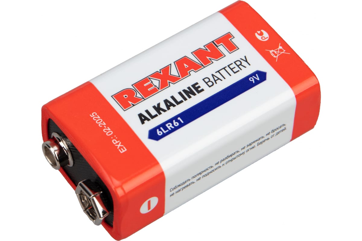 Батарейка Алкалиновая Rexant Крона 9v Упаковка 1 Шт. 30-1061 REXANT арт. 301061