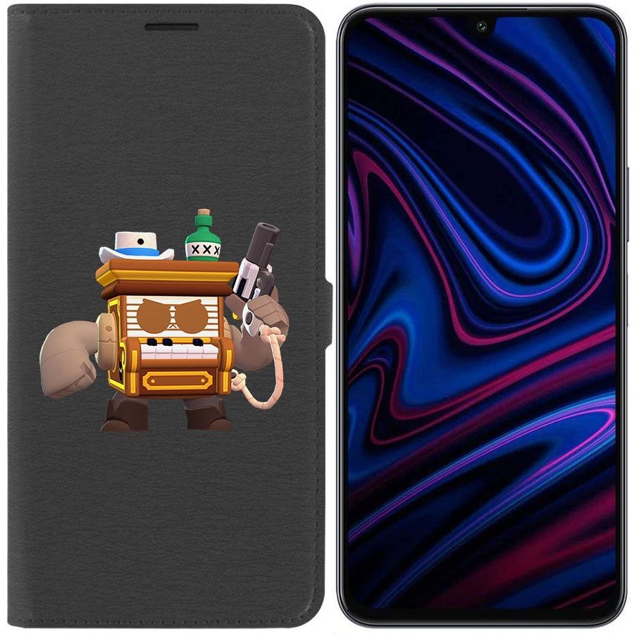 

Чехол-книжка Krutoff Eco Book для Infinix Note 12 Pro Brawl Stars-8-БИТ из салуна (черный)