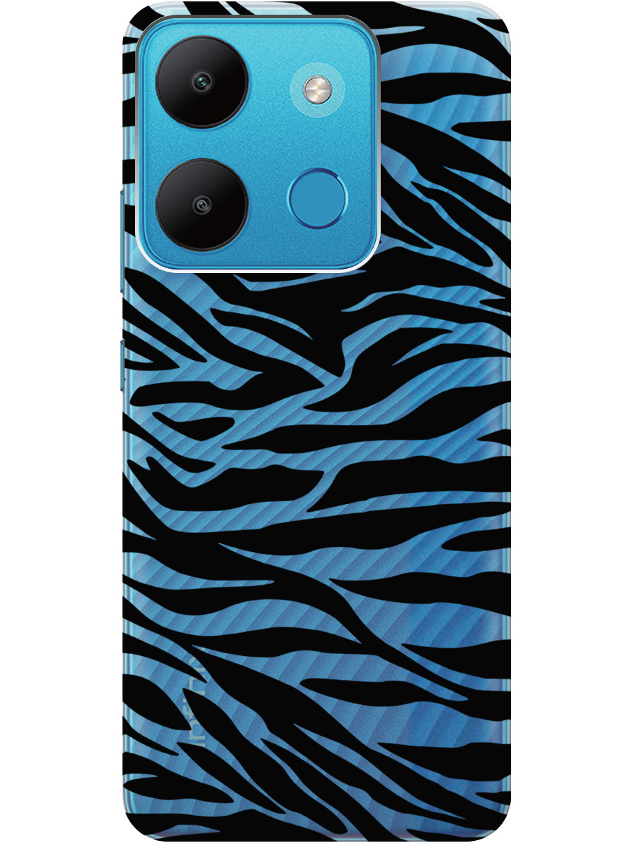 

Чехол на Infinix Smart 7 / Tecno Spark Go 2023 / Pop 7 / Pop 7 Pro "Зебра" прозрачный, Прозрачный;черный, 20000956