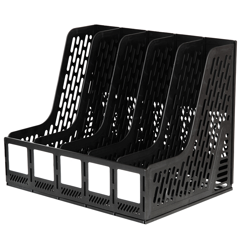 

Лоток для бумаг 5 отдела Deli E9838 пластик, черный, E9838black