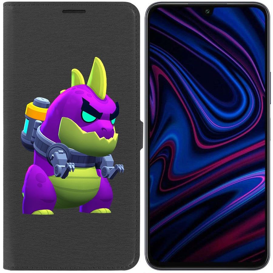 

Чехол-книжка Krutoff Eco Book для Infinix Note 12 Pro Brawl Stars-Мегамонстр (черный)