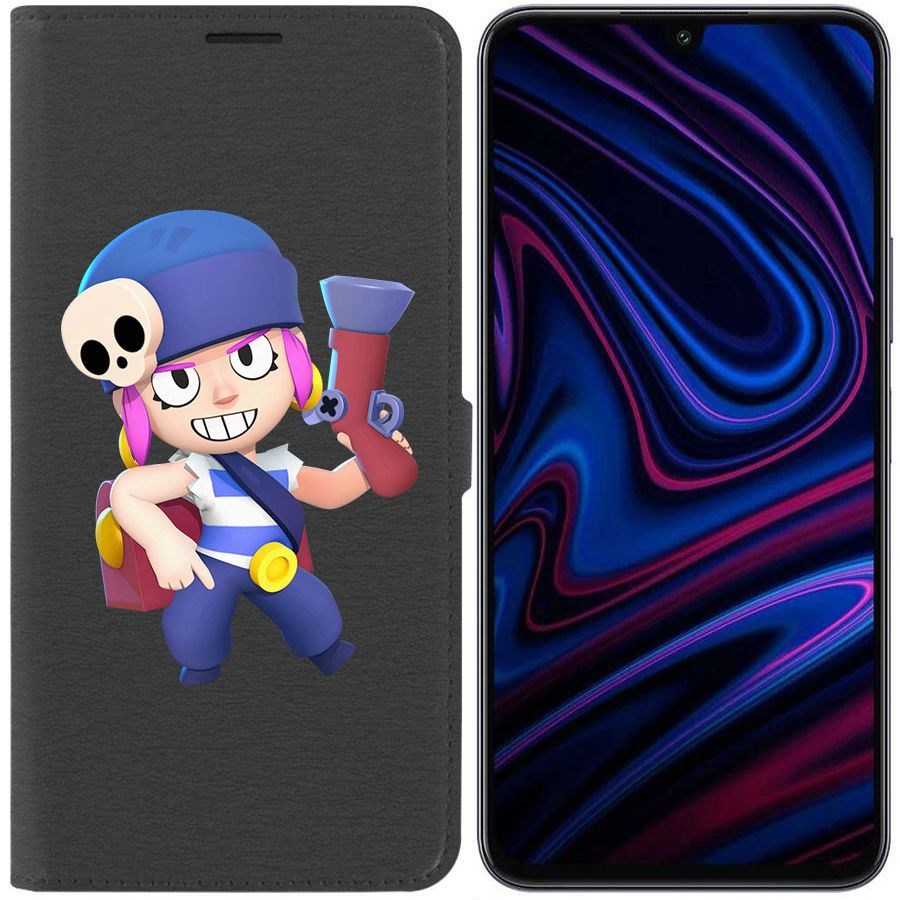 

Чехол-книжка Krutoff Eco Book для Infinix Note 12 Pro Brawl Stars-Пенни (черный)