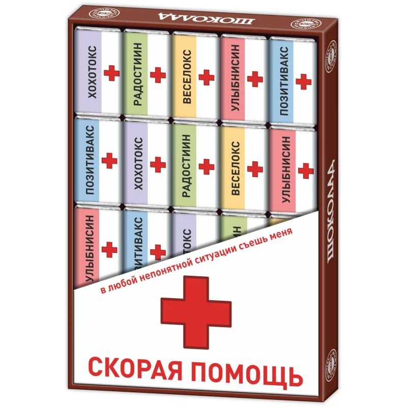 

Шоколад темный Скорая Помощь 5г х 20шт (100г)