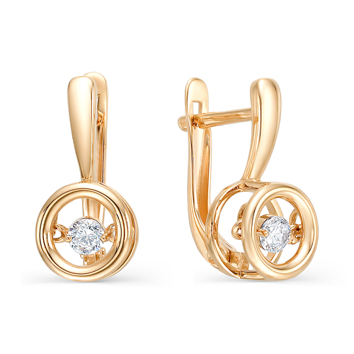 

Серьги из красного золота с фианитом НАШЕ ЗОЛОТО НЮ105000292514, НЮ105000292514