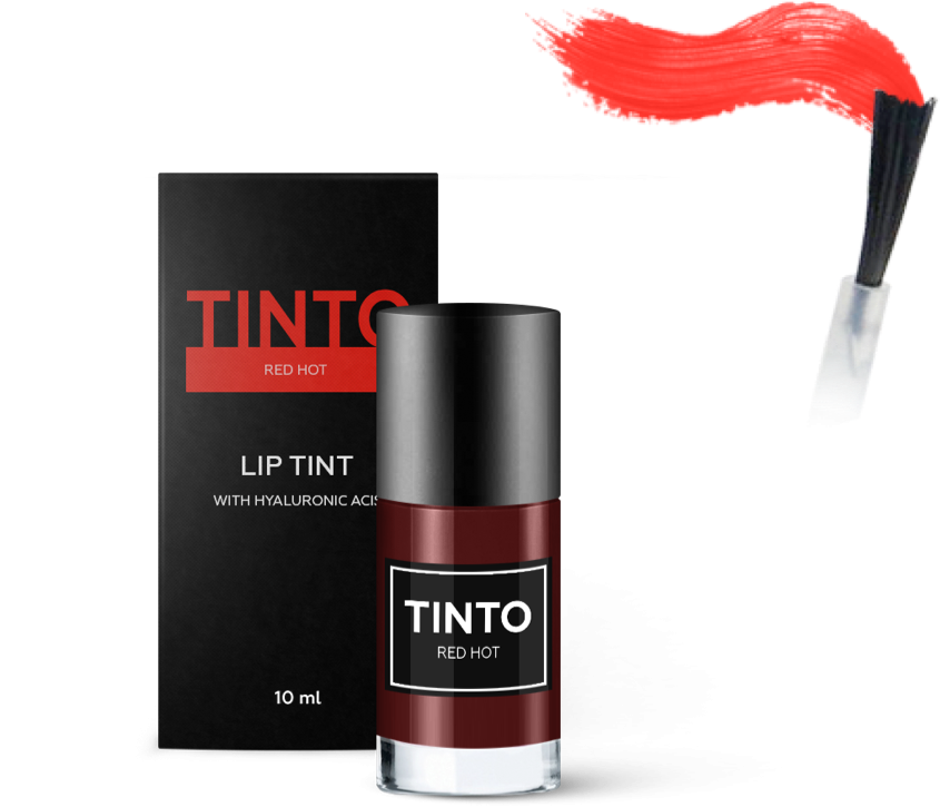 

Пленочный тинт для губ TINTO на основе минеральных пигментов RED HOT