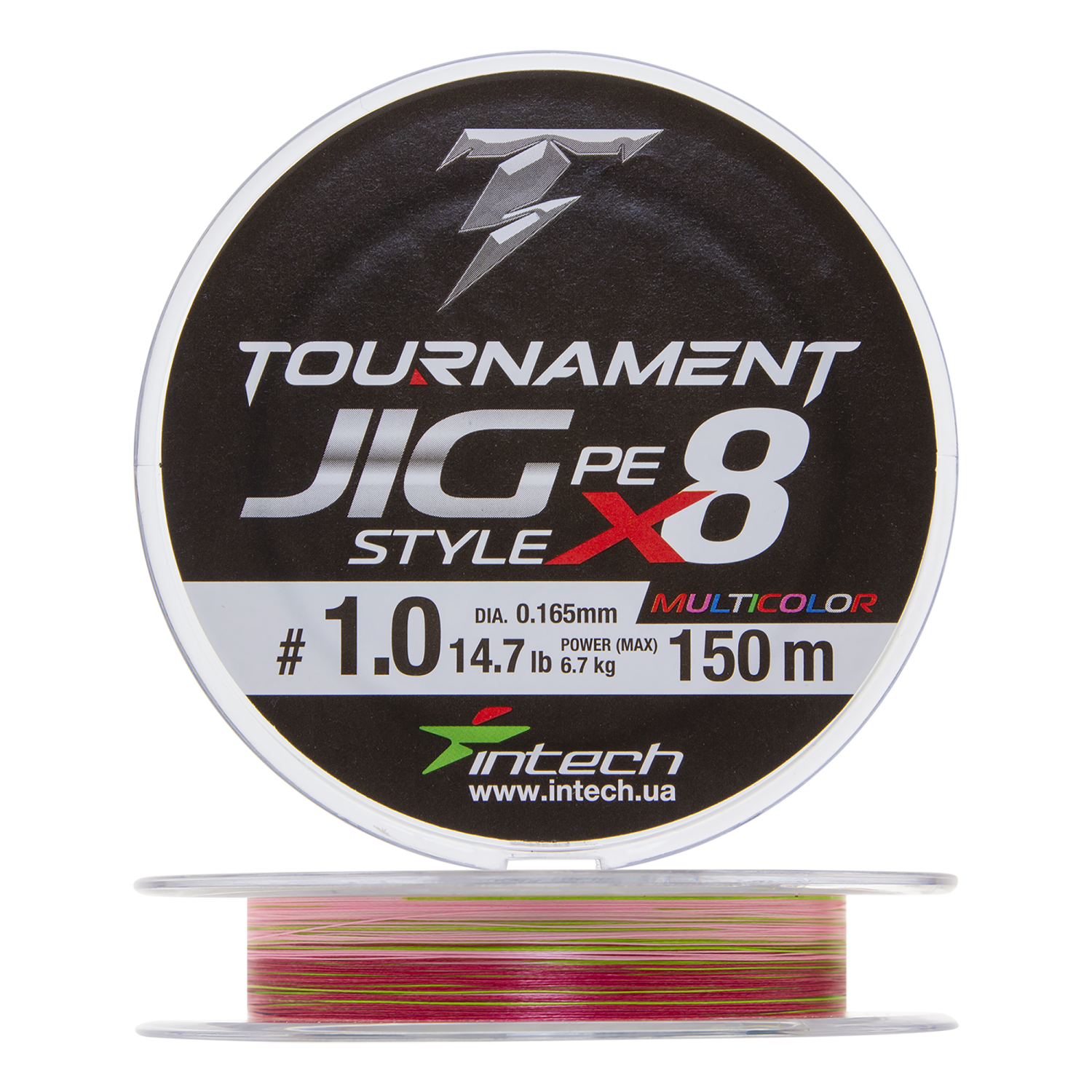 Шнур плетеный Intech Tournament Jig Style PE X8 №1,0 0,165мм 150м multicolor