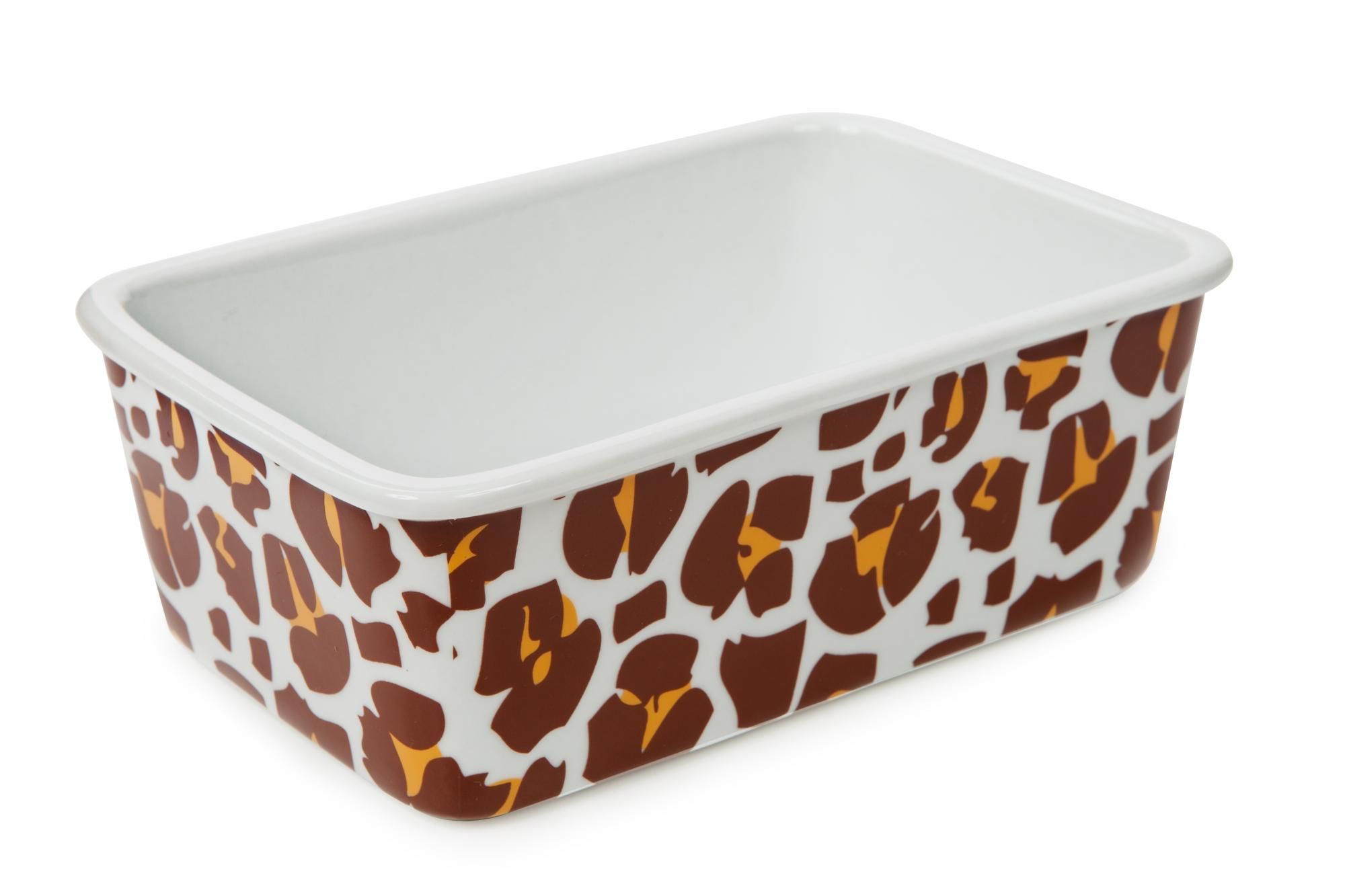 фото Форма для запекания qingfa ceramics "леопард" прямоугольная 18,2*12,2*6,8 см