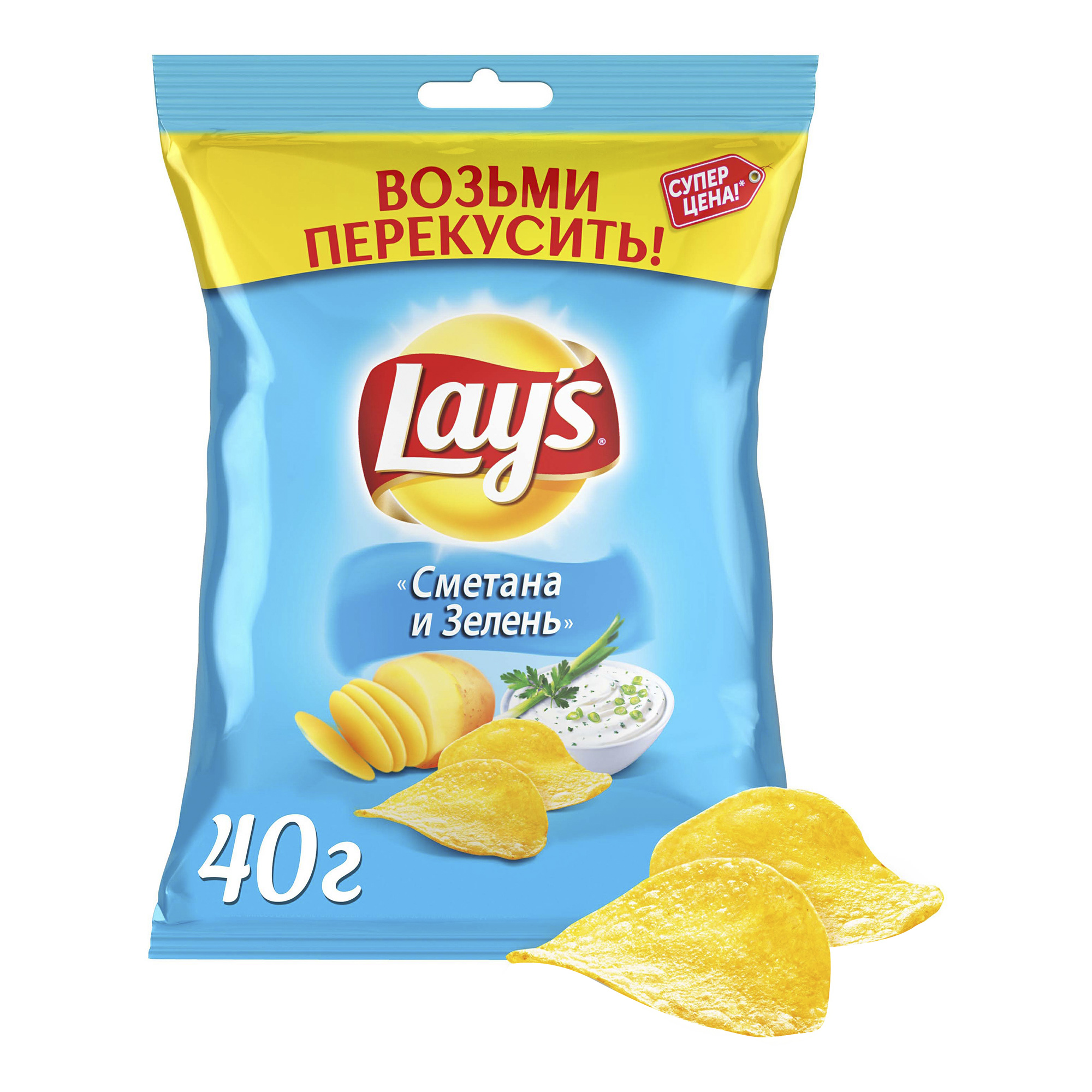 

Чипсы Lay's сметана и зелень