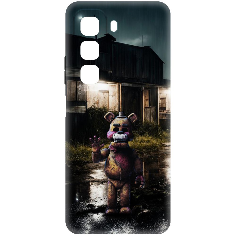 

Чехол-накладка Krutoff Soft Case ФНАФ - Фредди под дождем для Infinix Hot 50 черный