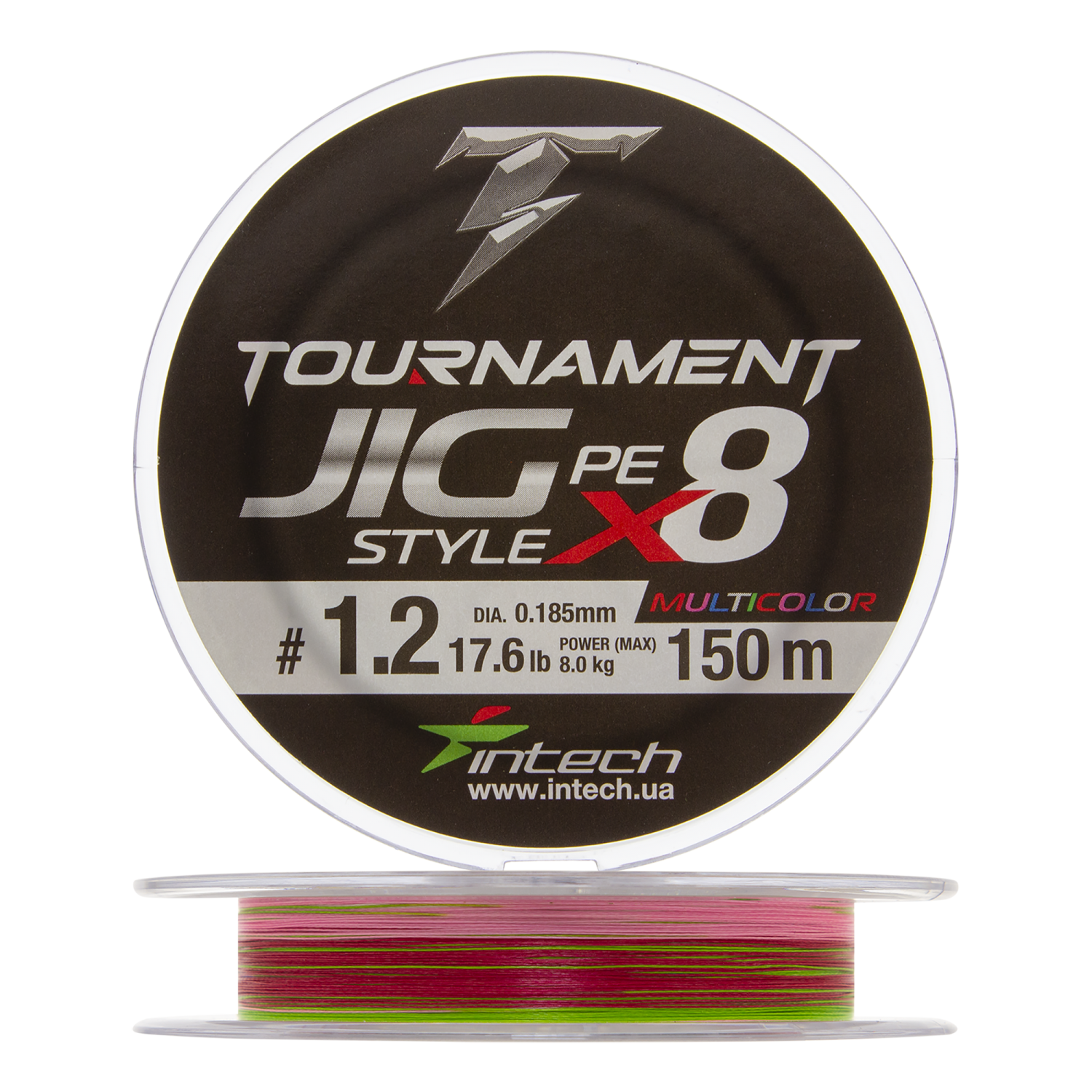 Шнур плетеный Intech Tournament Jig Style PE X8 №1,2 0,185мм 150м multicolor