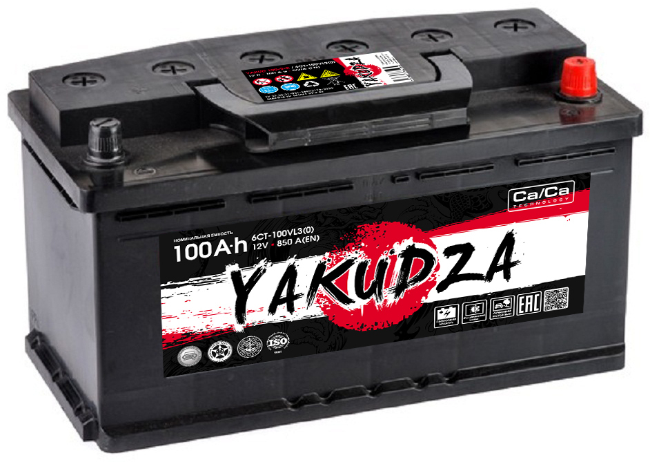 Автомобильный аккумулятор YAKUDZA 6СТ-100.0 VL