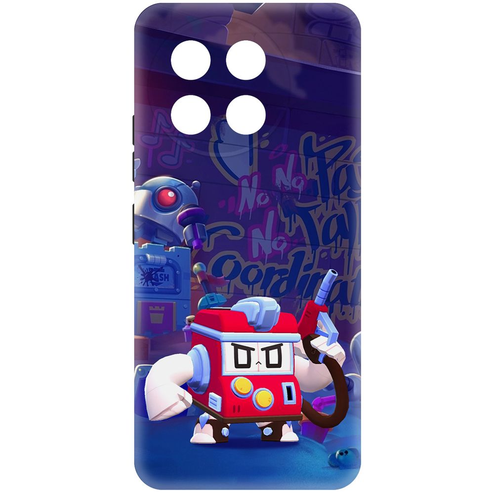 

Чехол-накладка Krutoff Soft Case Brawl Stars - V8-БИТ для TECNO Spark 30 Pro черный