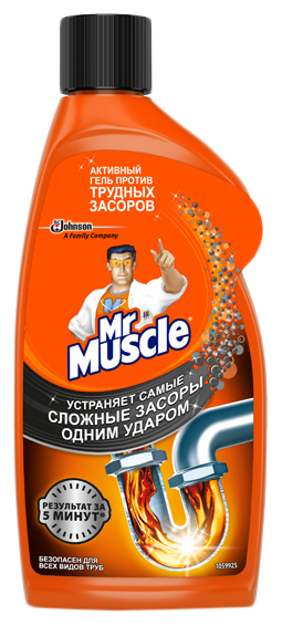 фото Гель mr. muscle для чистки труб на кухне 500 мл мистер мускул