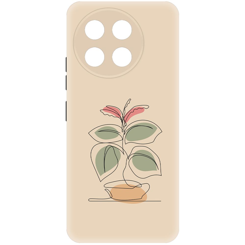 

Чехол-накладка Krutoff Soft Case Цветок для Tecno Spark 30 Pro черный