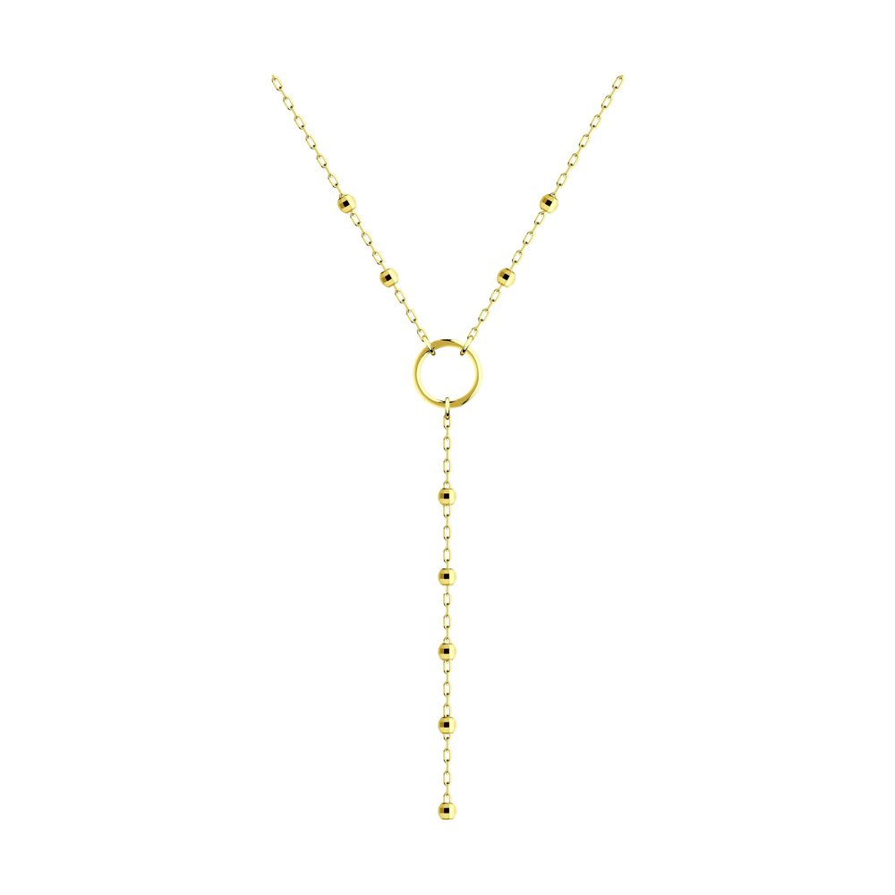 

Колье из желтого золота 40 см SOKOLOV 070374-2, эмаль, 070374-2