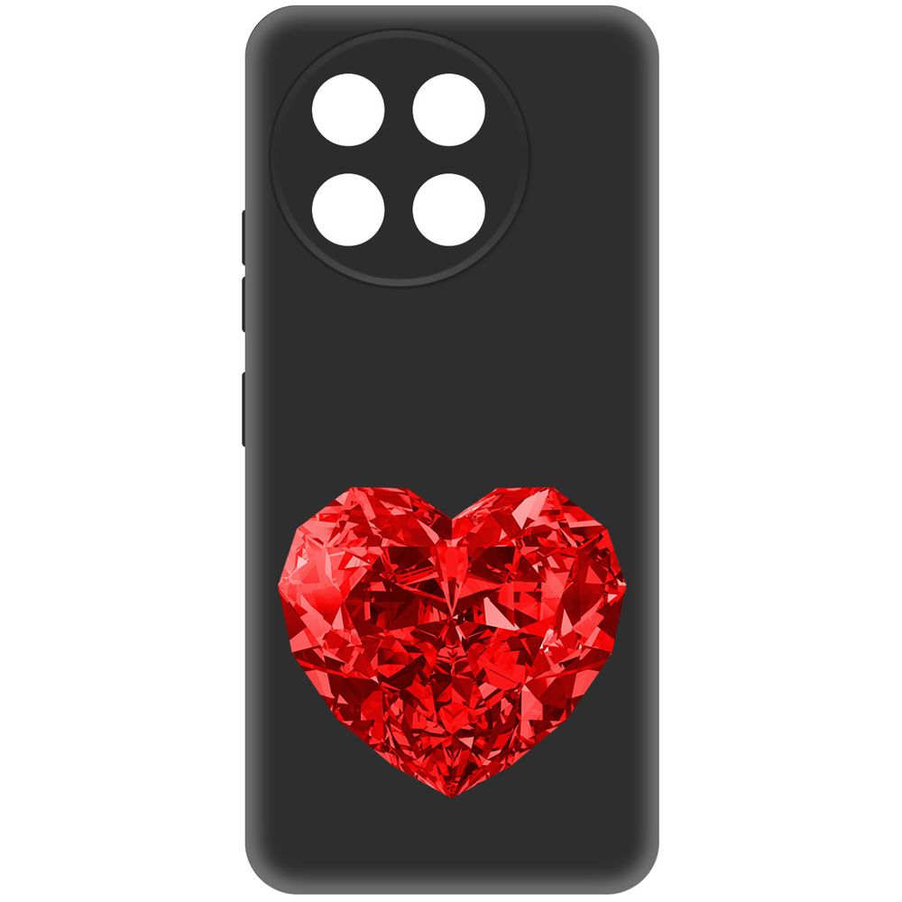

Чехол-накладка Krutoff Soft Case Рубиновое сердце для TECNO Spark 30 Pro черный