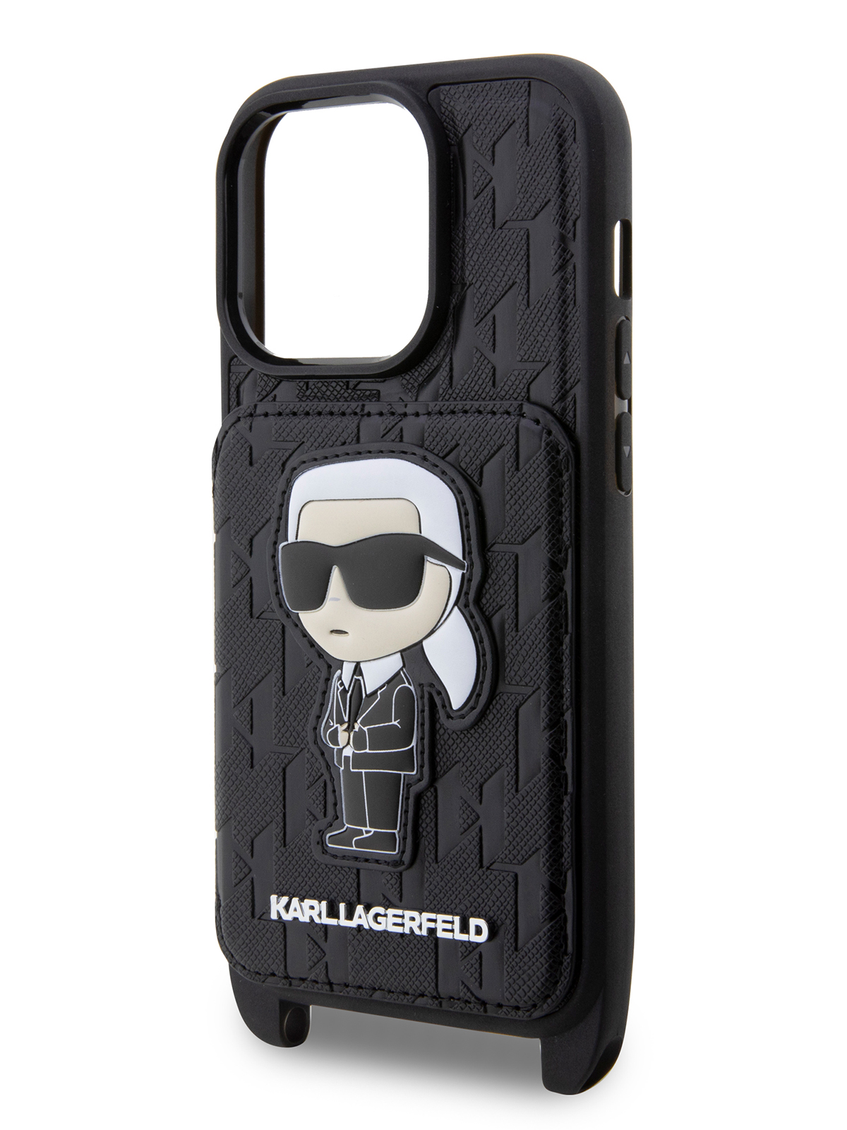 

Чехол Karl Lagerfeld для iPhone 14 Pro с карманом для карты и ремешком, Black, Черный, Crossbody cardslot