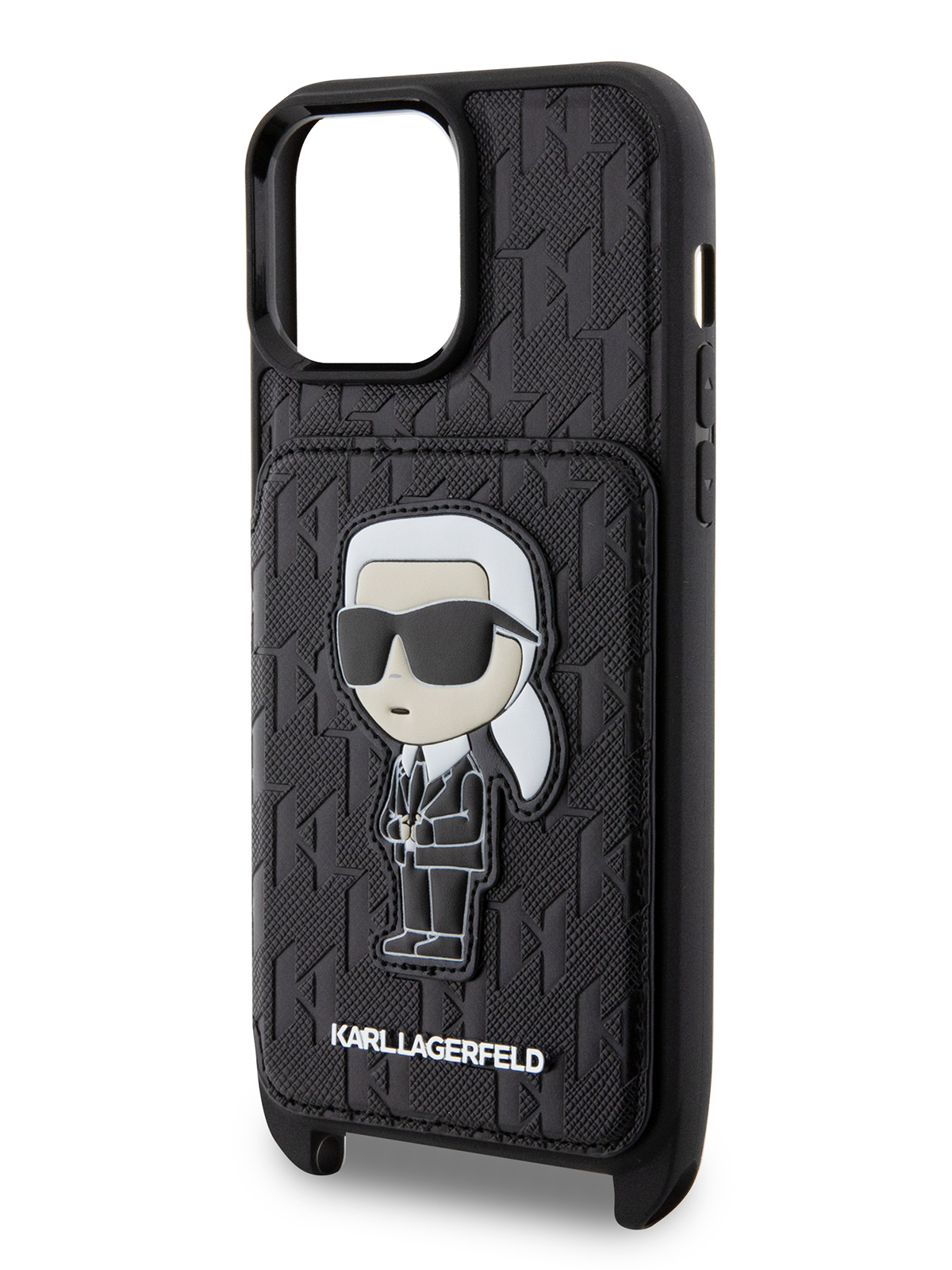 Чехол Karl Lagerfeld для iPhone 14 Pro Max с ремешком, black